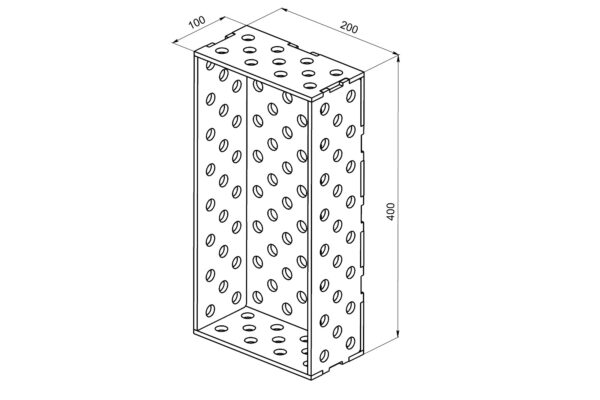 Соединительный блок 400x200x100х10